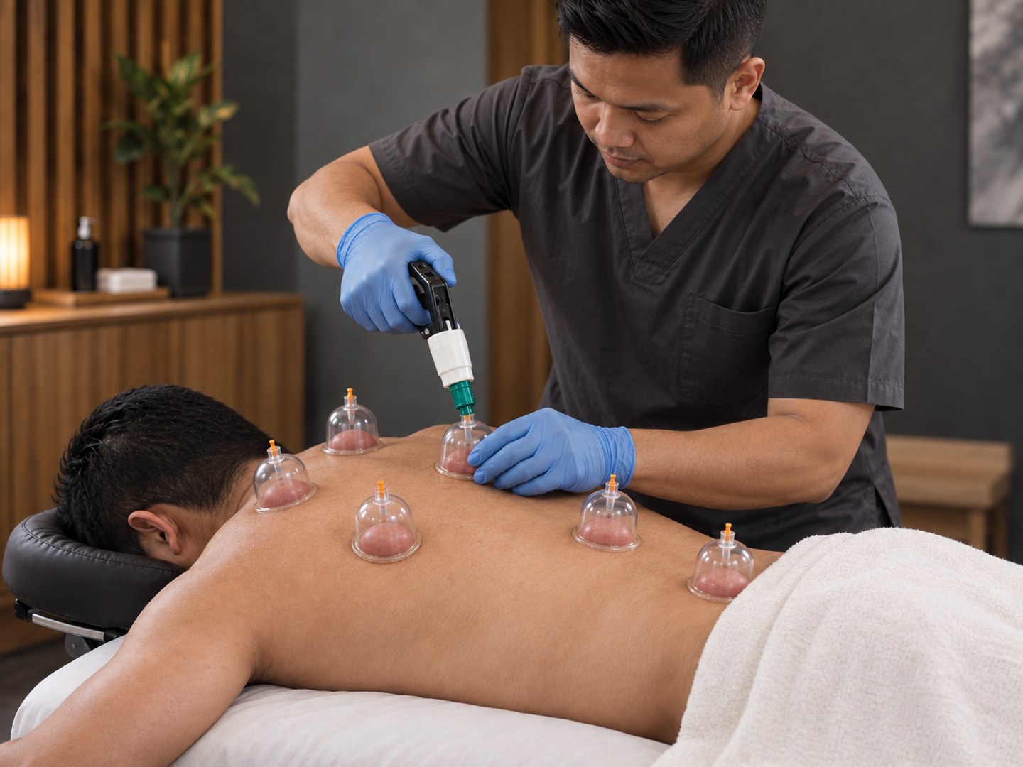 Massage and cupping therapy